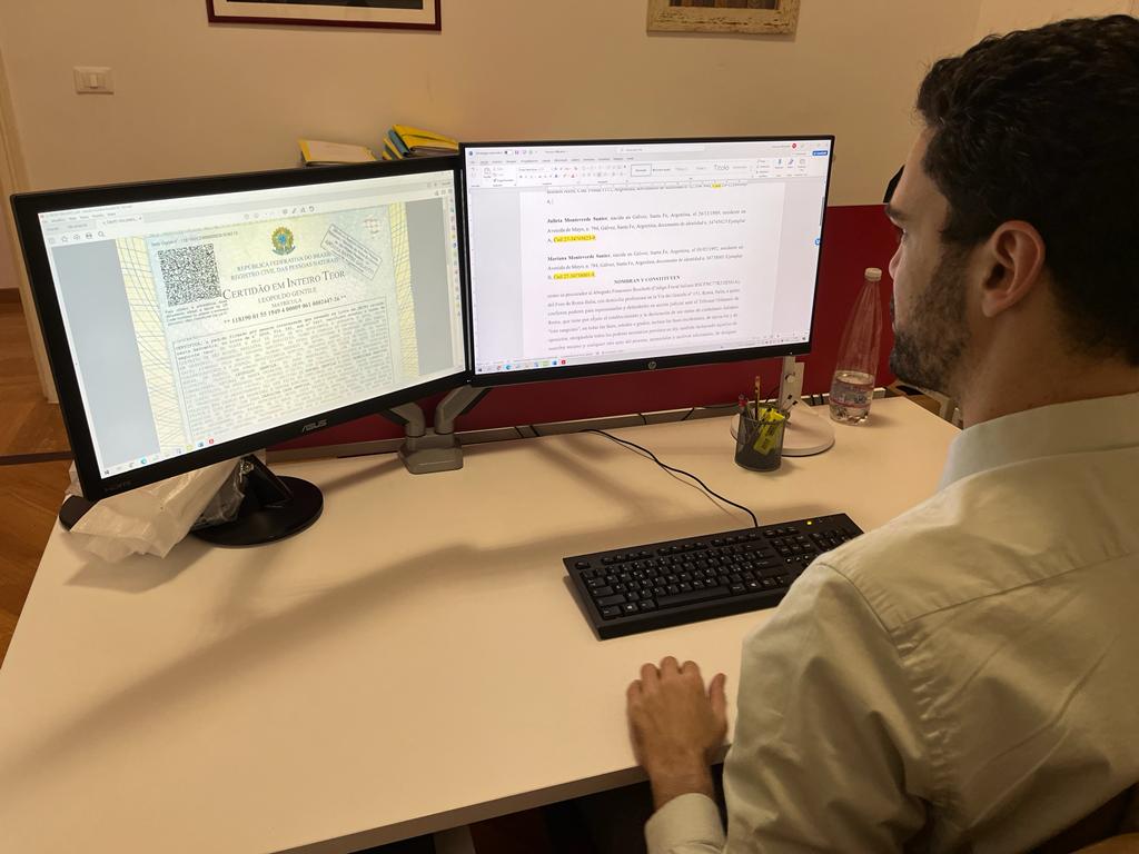 Análise dos documentos para cidadania italiana